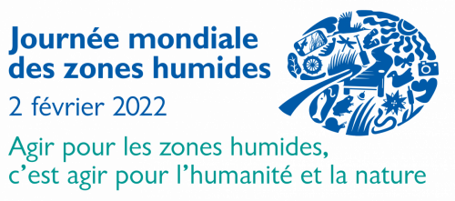 Logo de la journée mondiale des zones humides 2022
